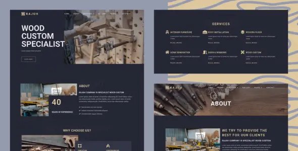Kajuh – Carpenter Elementor Template kit