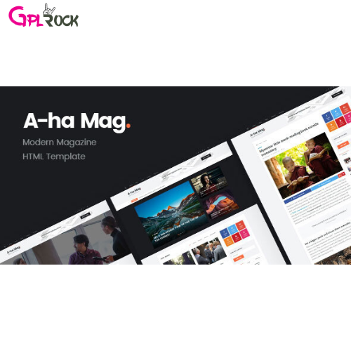 AhaMag | Modern Magazine HTML Template